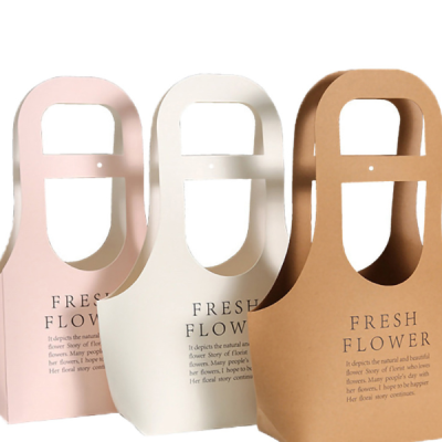 Poseta flori Fresh flowers hartie Kraft natur 32.5cm