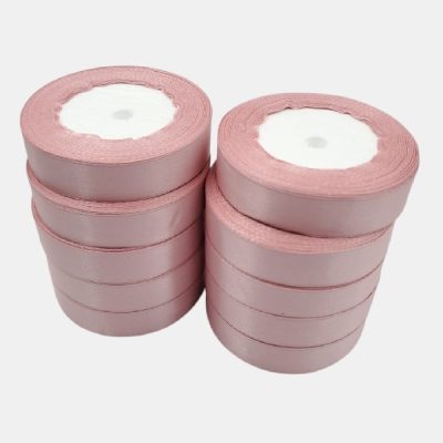 Set 10 role Panglica satin Roz antic 2cm total 229m