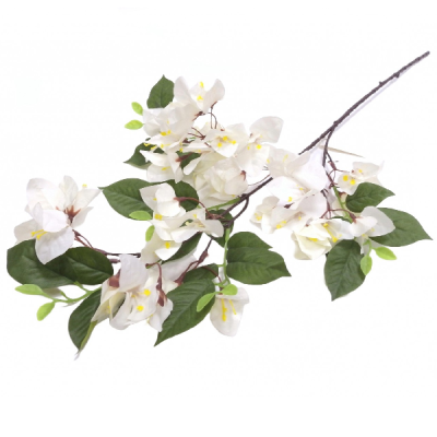 Creanga Bougainvillea artificiala Alb h76cm