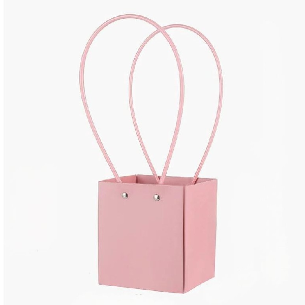 Poseta flori patrat 11.5 x11.5 x13 roz deschis Poseta flori patrat 11.5 x11.5 x13 roz deschis