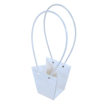 Poseta flori trapez 8.5 x12 x12.5 alb