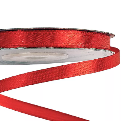 Panglica Satin single Rosu 6mm x 23m