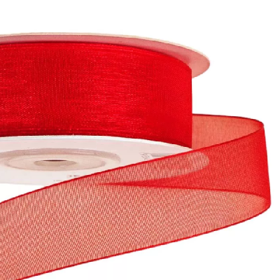 Panglica Organza 2cm×20m Rosu