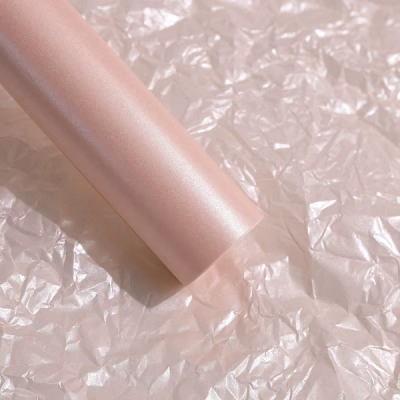Hartie Matase satinata 50x70cm Blush pink set x20