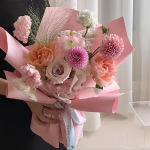 Hartie floristica mata 35x50cm set 20 Roz deschis