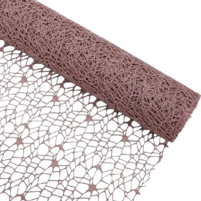 Rola plasa floristica Dantela 50cmx4.5m Cafea