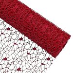 Rola plasa floristica Dantela 50cmx4.5m Rosu inchis
