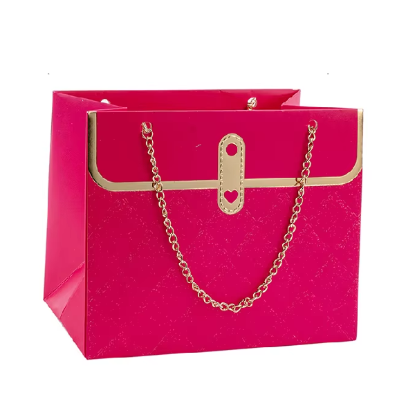 Set 5x Gentuta flori, cu lantisor Fucsia Set 5x Gentuta flori, cu lantisor Fucsia