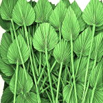 Pachet engros Frunze Palmier Mini Verde intens x50