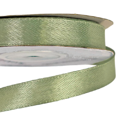 Panglica saten single Verde Antic 1,2cm x 23m