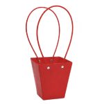 Set 10 buc Sacosa hartie, trapez 12cm Rosu