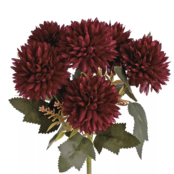 Crizantema artificiala cu 6 flori Merlot Crizantema artificiala cu 6 flori Merlot