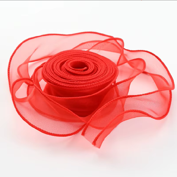 Panglica Organza, tivita 4cm×9m Rosu Panglica Organza, tivita 4cm×9m Rosu