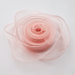 Panglica Organza, tivita 4cm×9m Roz Pudra