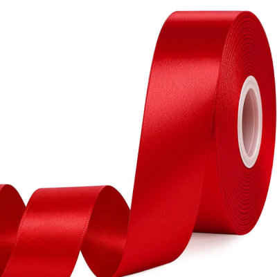 Panglica satin, single 4cm x 22m Rosu