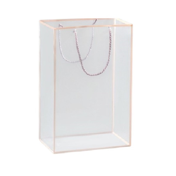 Punga transparenta PVC, bordura Peach Punga transparenta PVC, bordura Peach