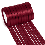 Set 10 role Panglica satin 1cm total 229m Bordo