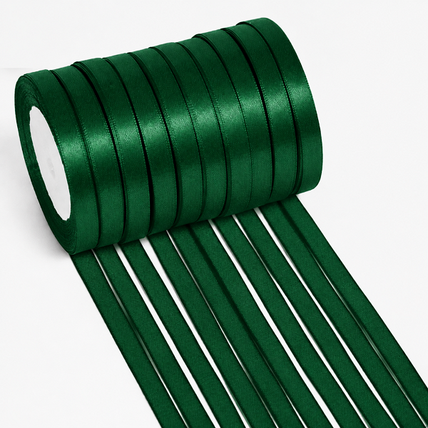 Set 10 role Panglica satin 1cm total 229m Verde Set 10 role Panglica satin 1cm total 229m Verde