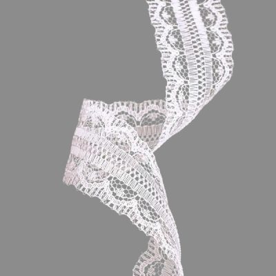 Panglica Dantela 21mm x 10m Alb