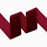 Panglica catifea, single 2.5cmx 9m Bordo